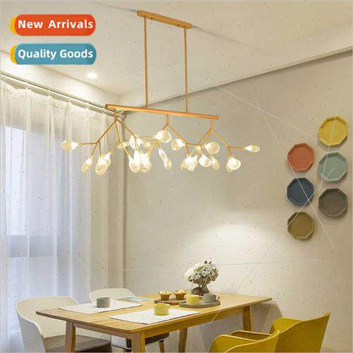 modern creative dining room chandelier rectangle led firefly
