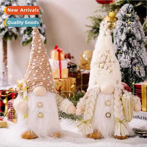 New Christmas decoration supplies sequins plush faceless dol