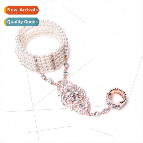Commody Pearl Women Bracelet Cross Into Diamond Set Ring One