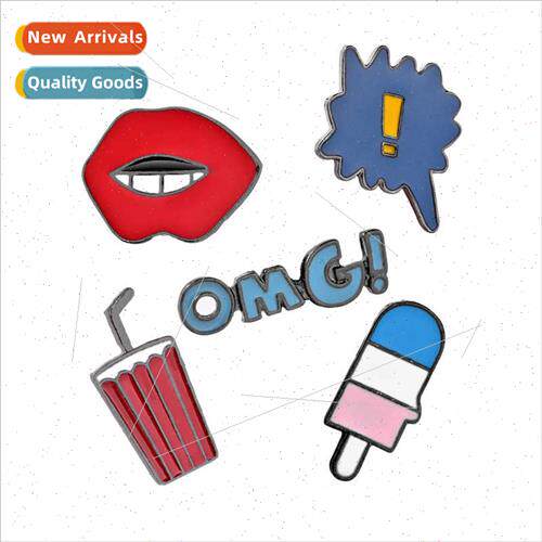 Japan Korea new Brish Omg exclamation point red lips ice-cre