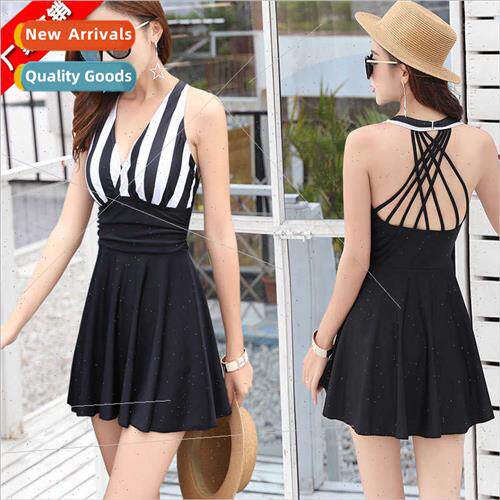Summer new anti-glare ladies swimsu One-piece skirt swimsu b