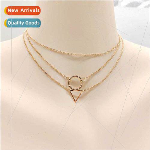 Europe fashion geometric metal chain collarbone chain female