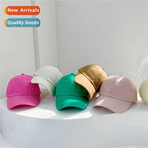 Korean  solid color children baseball cap female Korean wind