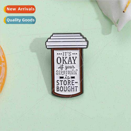 Creative blood vessel shape metal brooch personalized letter