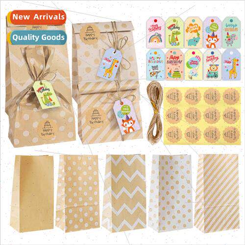Happy Birthday  Bags Creative Vintage Kraft Paper Bags Theme
