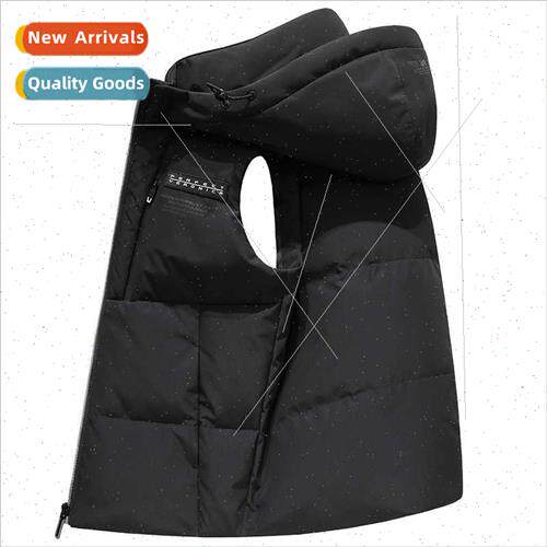 Down vest men 2023 winter new detachable hooded outer wear i