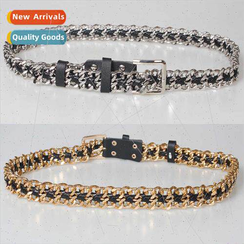 Gold silver pin buckle waist chain belt female skirt belt dr