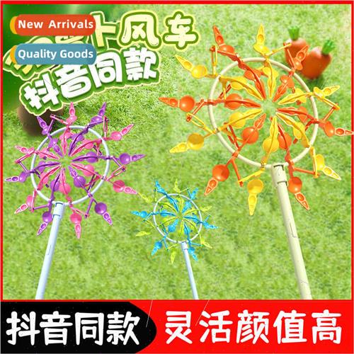 New radish windmill colorful 3D sunflower windmill handmade