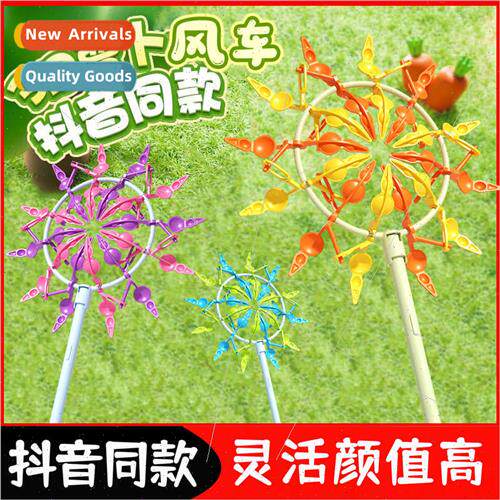 New radish windmill colorful 3D sunflower windmill handmade
