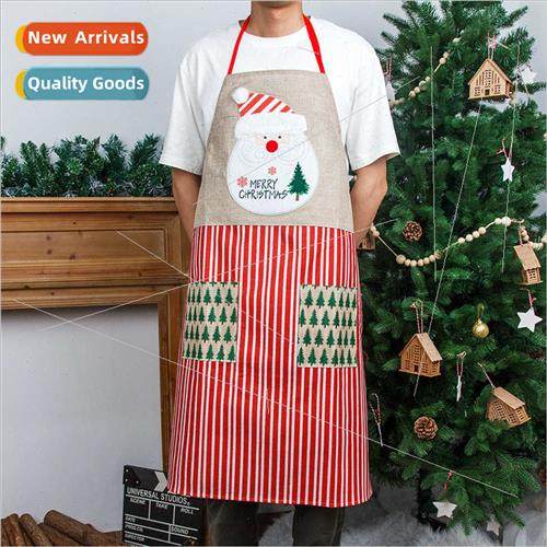 New Christmas apron adult home linen Santa Claus snowman kch