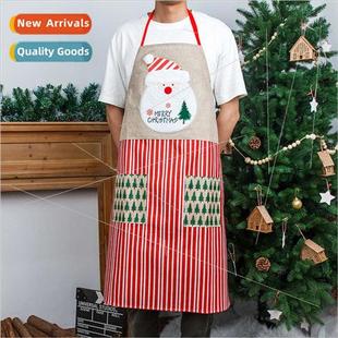 adult home snowman Christmas kch Claus apron Santa New linen