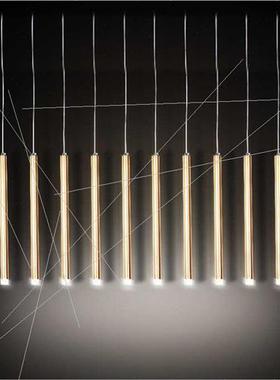 Modern simple front bar creative chandelier hall LED cylinde