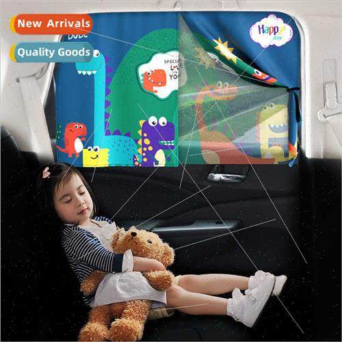 cartoon sunshade curtain double printing car magnet curtain