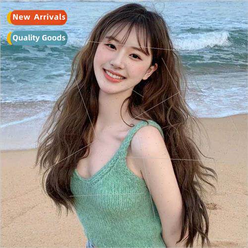 Wig female wool curly long curly hair air bangs simulation h