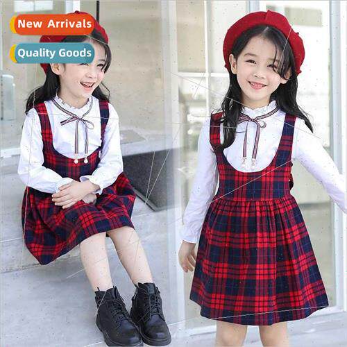 Girls Dress Set 2022 Spring and Autumn Elementary School Stu
