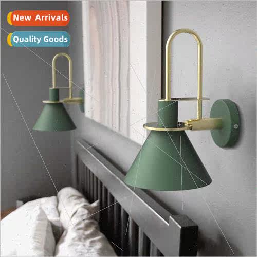 Designer American retro Scandinavian creative wall lamp bedr