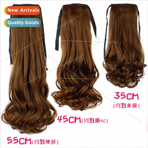 Hongfa Xiu wig female long curly hair pear curl ponytail big