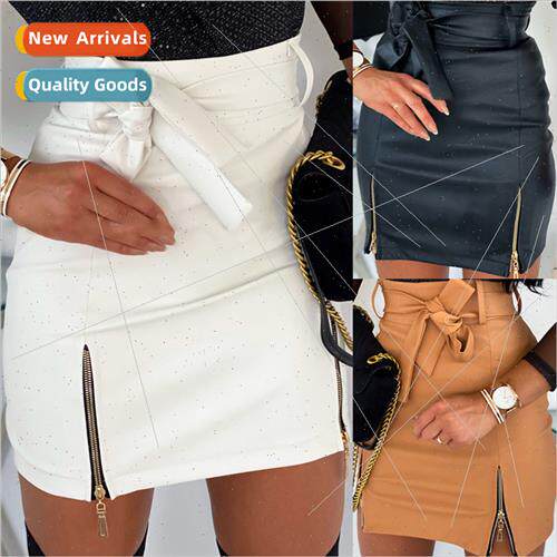 Women Sexy Black PU Leather Pencil Bodycon Skirt Clubwear Do
