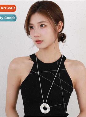 Long Sweater Chain Women Fashion Hundred Geometric Round Sna