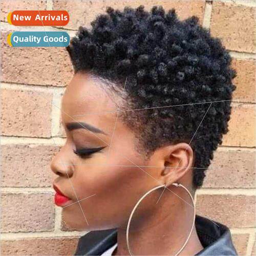 New African small curly wig Europe wig female short curly ha