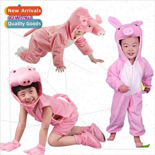 pig short sleeved Children stage Zodiac clothes permance Day