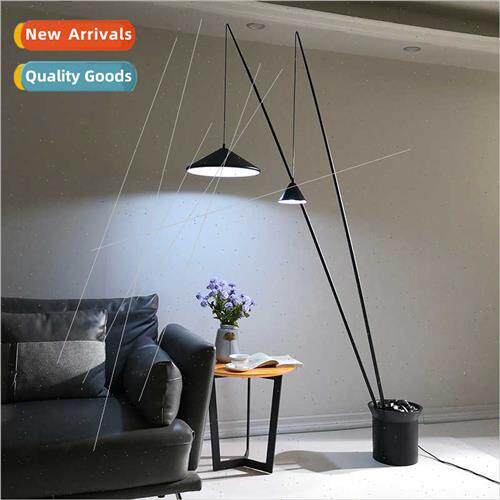 Scandinavian minimalist fisherman floor lamp bedroom living