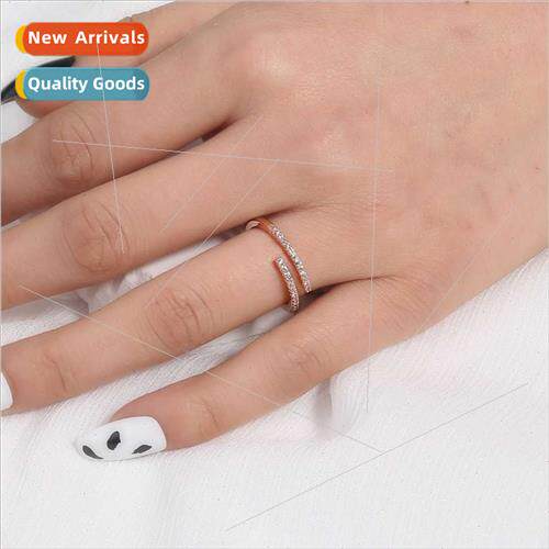 Europe Jewelry Simple Premium Zirconia Opening Adjustable Co