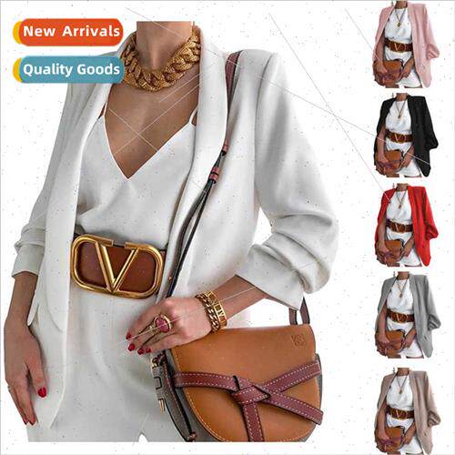 2021 new women cardigan jacket fashion lapel Slim cardigan s