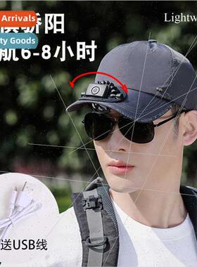 Summer new USB rechargeable fan baseball cap sunscreen sunsc