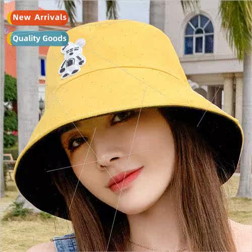 2023 female summer  fashion fisherman hat female  solid colo
