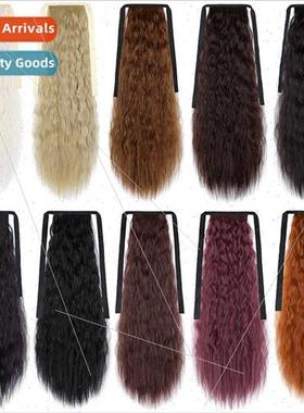 Women Curly Hair Tie-in Long Cornrows Hot Ponytail Fluffy Na