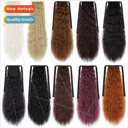 Women Curly Hair Tie-in Long Cornrows Hot Ponytail Fluffy Na