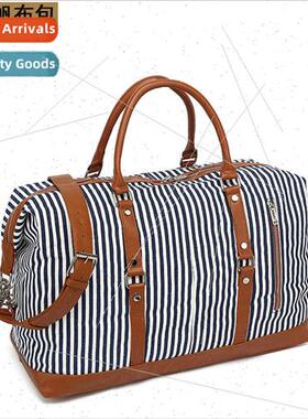 Striped travel bag canvas handbag luggage bag travel bag sto