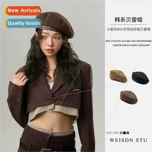 2023 fall winter new meridian color warm beret personaly ler