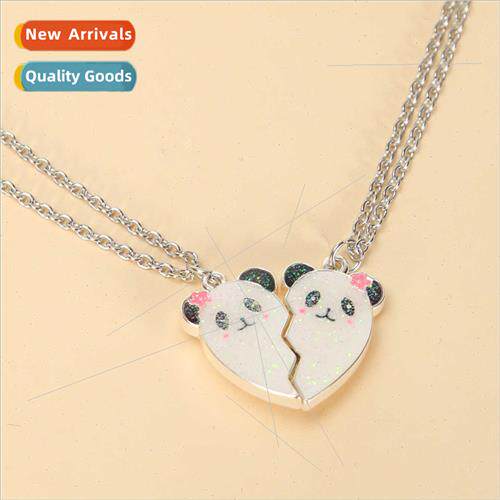 Fashion Creative Children Necklace Love Heart Panda Cartoon