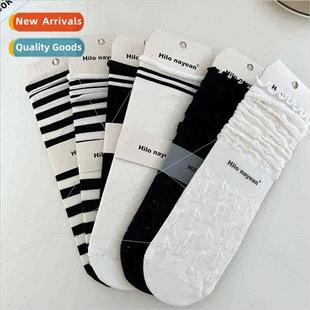 Korean black striped summer bonel bar thin double Spring whe