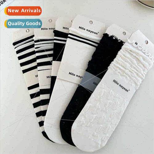 Spring summer thin Korean black whe double bar striped bonel