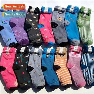 cotton aged socks calf middle mid Winter leisure soc cartoon