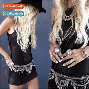 waist chain Multi Exotic simple leaf layer vers ethnic
