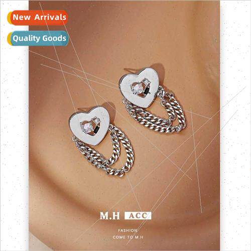 Love Chain Earrings Female che Earrings Hip Hop Sweet Cool 9