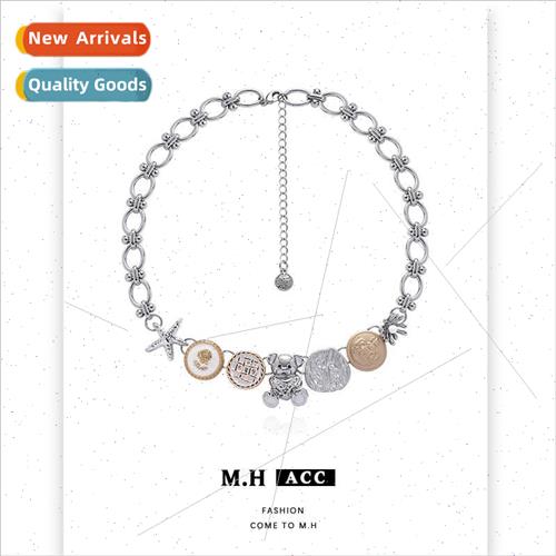 Bear Necklace Women Irregular Sweet Cool Hottie Collarbone C