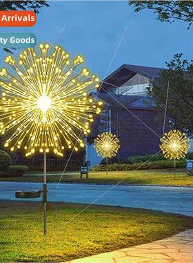 led solar energy ground plug fireworks lights dandelion ligh