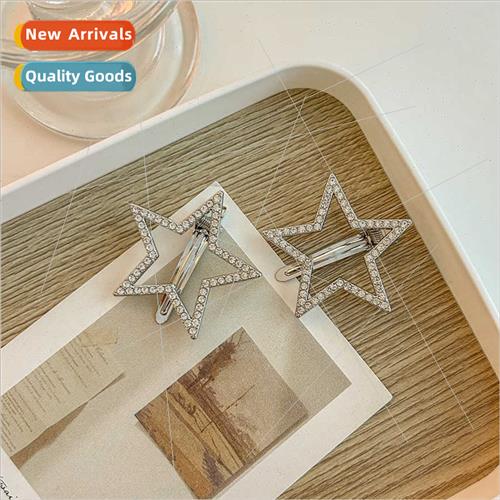 Super flash rhinestone star hair clips teenage girl bangs cl