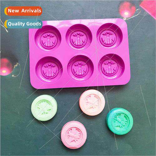 6 round bee soap 563 chocolate silicone mold cake pudding de