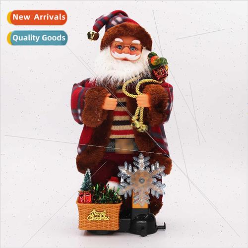 Christmas Day Toys 45*15cm Electric Music Swinging Snowflake