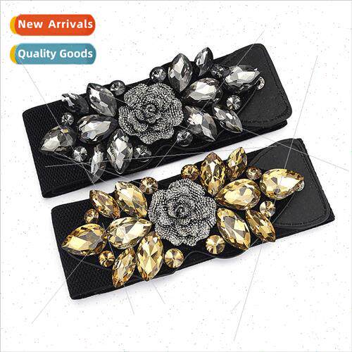 Women Wide Waistband Accessories Elastic Waist Chain Vintage