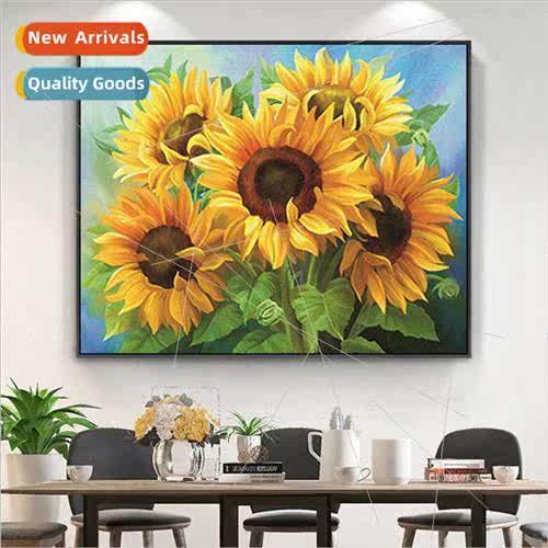 Sunflower cross stch new modern living room small handmade p