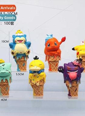 6 Cone Ice Cream Pokemon Cones COS Series Pikachu Mythical F
