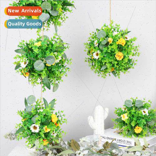 mulation Flower Green Leaf Eucalyptus Plant Balls Home Decor