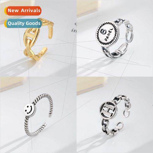 Fashion Europe Korea retro ring women do old craft live mout